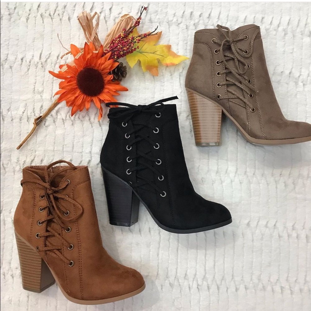 Black Bootie w/ Lace detailing